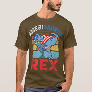 Camiseta Amerisaurus Re Funny 4 de julho TRe Dinossaur EUA