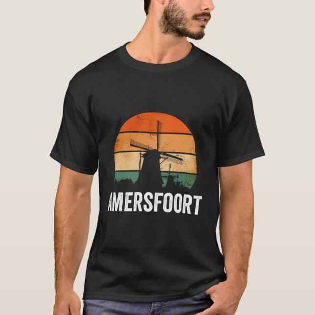 Camiseta Amersfoort Windmill Países Baixos Vintage Nede (Frente)
