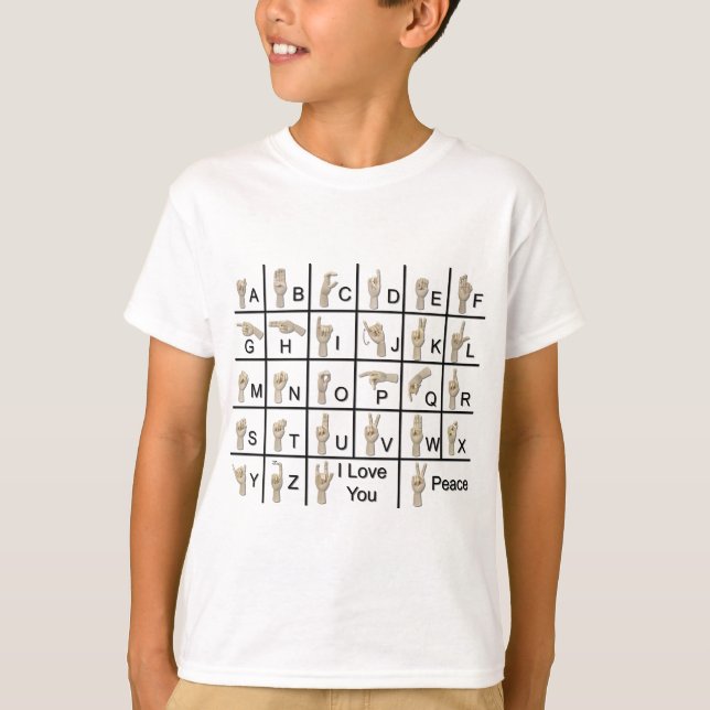 Camiseta AmeslanAlphabet120710 (Frente)