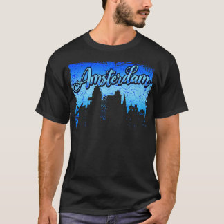 Camiseta Amesterdã Holanda Cidade Skyline 3