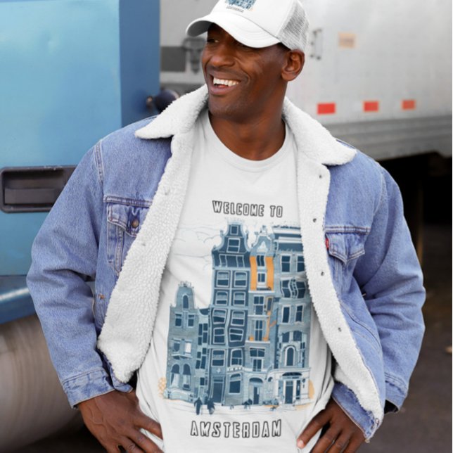 Camiseta Amesterdã Holland Vintage Ruas Neerlandesas Viagem (Criador carregado)