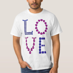 Camiseta Ametista Roxo e Amor com Sapphire Azul