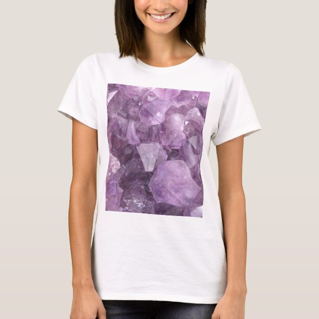 Camiseta Ametista violeta macia (Frente)