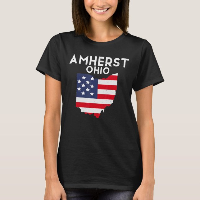 Camiseta Amherst Ohio EUA State America Viagem Ohioan (Frente)