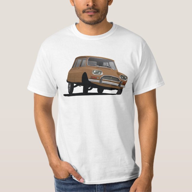 Camiseta Ami 8 de Citroën, ilustração, marrom à direita (Frente)