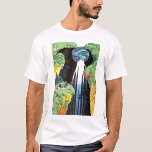 Camiseta Amida Waterfall na estrada de Kisokaido