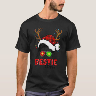 Camiseta Amiga Claus Rena Desarrumado Cabelo Natal Pijama