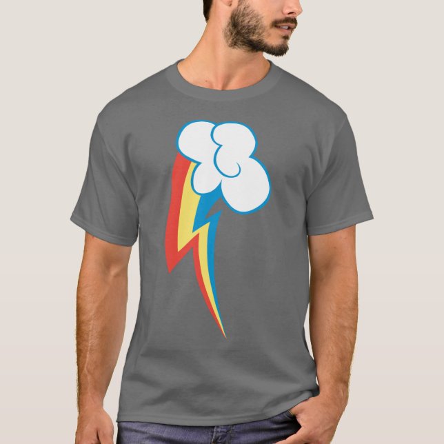 Camiseta Amiga da Marca de Cute da Rainbow Dash (Frente)