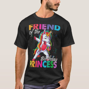 Camiseta Amiga Da Princesa Aniversário A Dabbing Unico