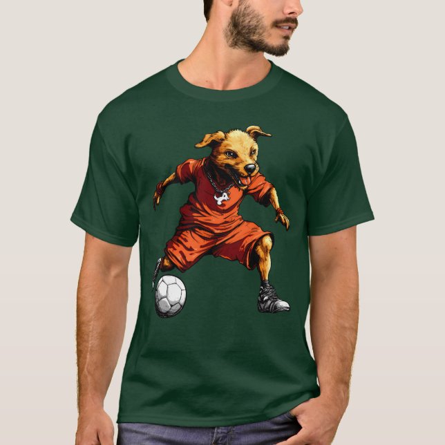 Camiseta Amiga do cachorro de futebol (Frente)