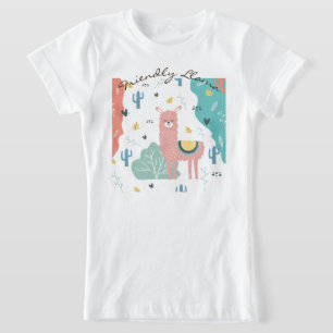 Camiseta Amiga Llama em uma paisagem