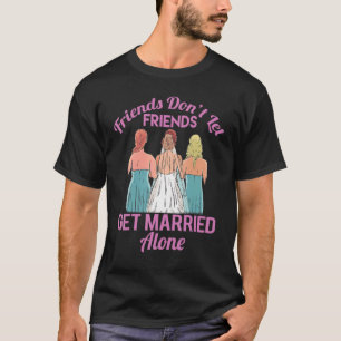 Camiseta Amigas Casadas Festa de Casamento Chá de Noiva des