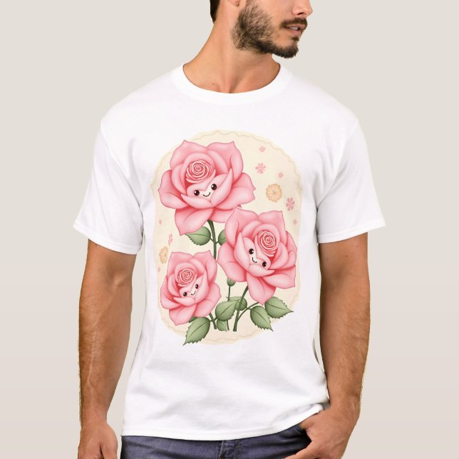 Camiseta Amigas Flores: Pétalas com Personalidade (Frente)