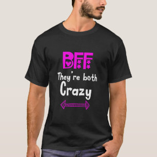 Camiseta Amigas Loucas para Sempre para 3 - Elas são Ambas