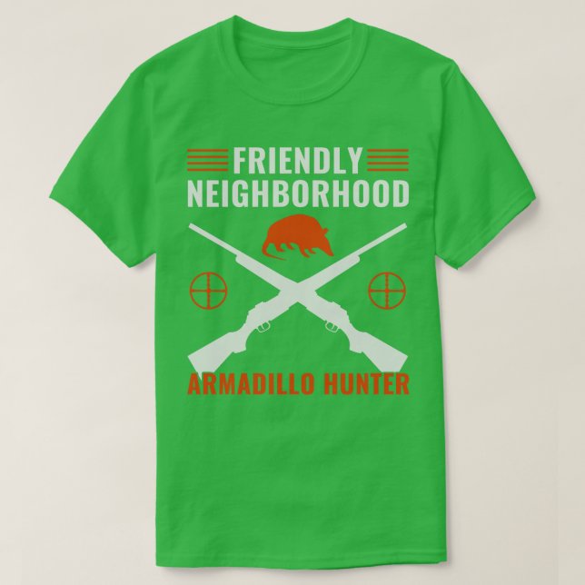 Camiseta Amigável bairro Armadillo Hunter Armadillo H (Frente do Design)