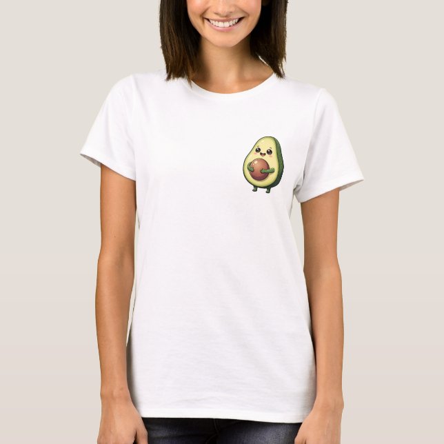 Camiseta Amigo Abacate Fofo com Caroço Grande (Frente)