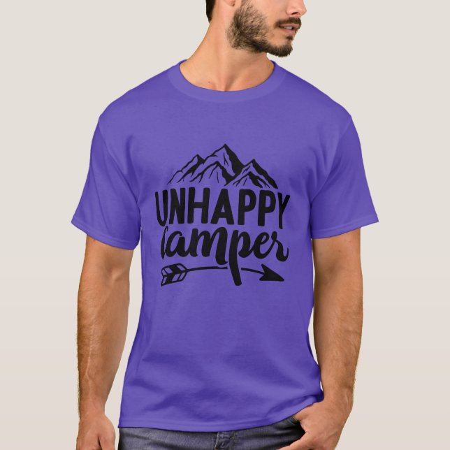 Camiseta Amigo acampador infeliz (Frente)