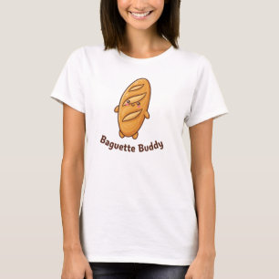 Camiseta Amigo Baguete Patas Fofas Comida Francesa Cão Dive
