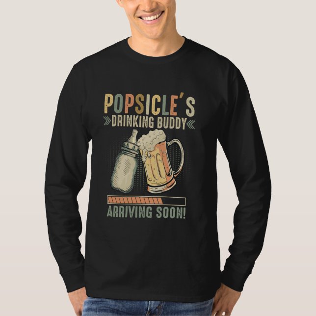 Camiseta Amigo Bebendo de Popsicle chegando em breve para s (Frente)