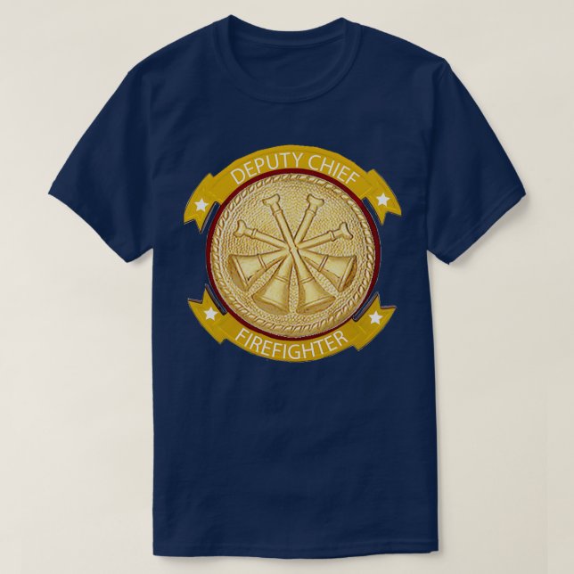 CAMISETA AMIGO-CHEFE DE INCÊNDIO DO MEDALHÃO DOURADO (Frente do Design)
