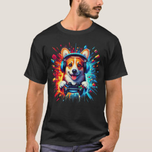 Camiseta Amigo Corgi Gamer Amigo Corgi Cachorrinho Gamer co