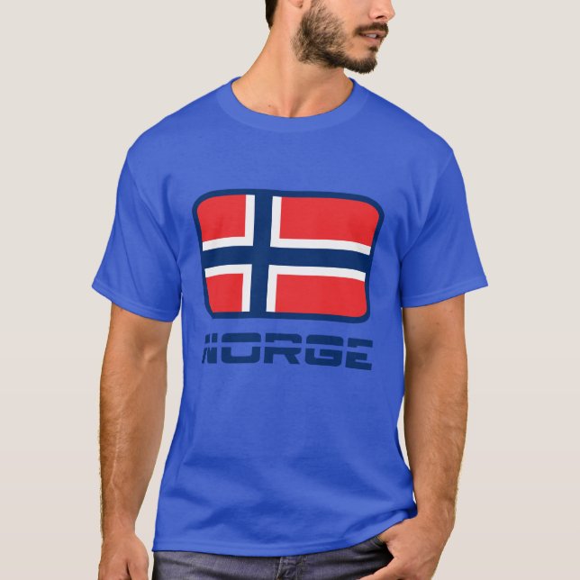 Camiseta Amigo da bandeira da Noruega (Frente)