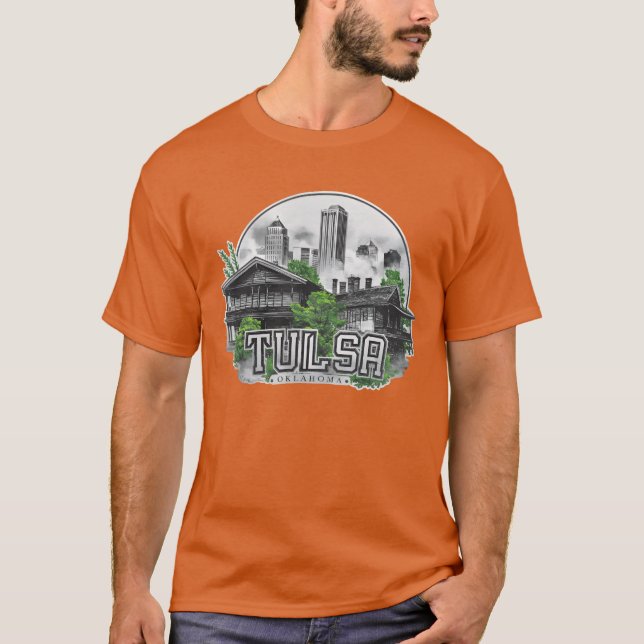 Camiseta Amigo da cidade de Tulsa Oklahoma EUA (Frente)