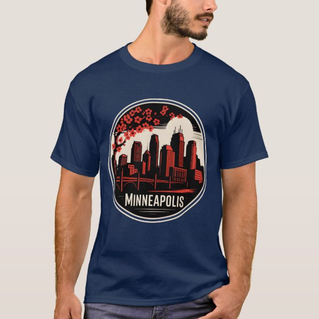 Camiseta Amigo da Cidade Minneapolis Minnesota EUA (Frente)