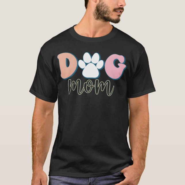 Camiseta amigo da mãe de cão retro (Frente)