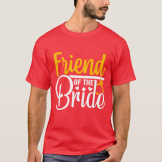 Camiseta Amigo Da Noiva Festa de casamento Correspondente
