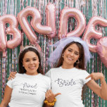 Camiseta Amigo da Noiva Personalizada Mais Provável a Bache<br><div class="desc">Personalize um moderno amigo da camisa da noiva com o diamante sobre o i com discursos engraçados para a festa de solteira. Camisas bonitas que são divertidas para amigos da noiva para a festa de solteira. A noiva e as camisas da dama de honra podem ser encontradas na minha loja,...</div>