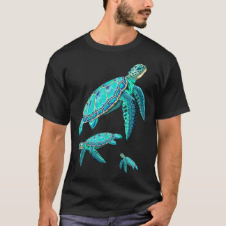 Camiseta Amigo da vida oceânica turquesa do mar