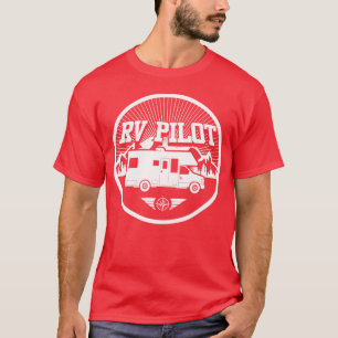 Camiseta Amigo de aventura de camping com piloto de RV