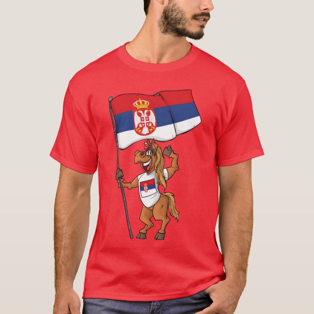 Camiseta Amigo de fã sérvio (Frente)