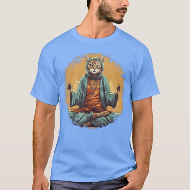 Camiseta Amigo de gatos Yoga (Frente)