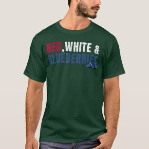Camiseta Amigo de Mirtilos Vermelhos e Brancos