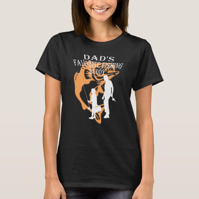 Camiseta Amigo de pesca favorito do papai (Frente)