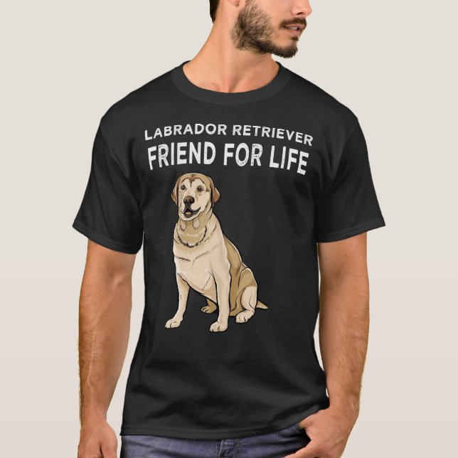 Camiseta Amigo De Retriever Labrador Para Amizade De Cachor (Frente)