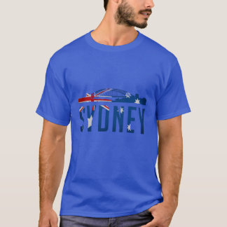 Camiseta amigo design silhueta cidade Sydney Austrália