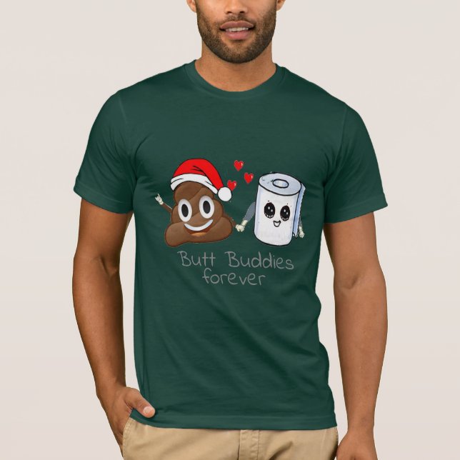 Camiseta amigo do bumbum do papel higiénico do emoji do (Frente)