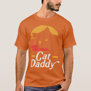Camiseta Amigo do gato papai estilo anos oitenta desgastado
