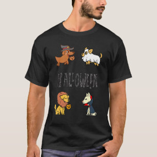 Camiseta Amigo do Halloween Cachorro Corgi Leão Fofo