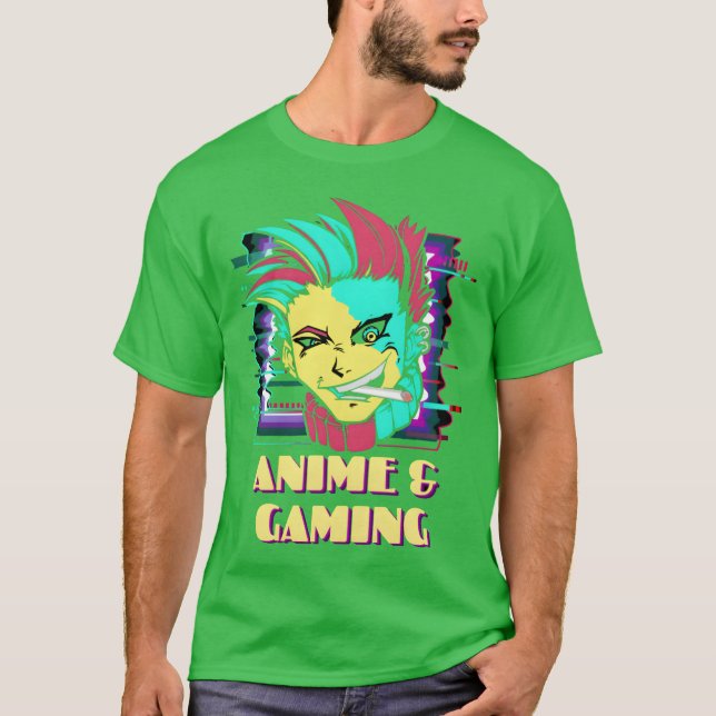 Camiseta amigo do motif de jogos de animação legal (Frente)