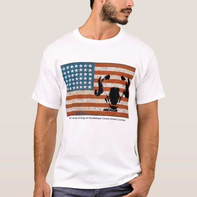 Camiseta Amigo do patriota dos cães na C.A. do Condado de (Frente)