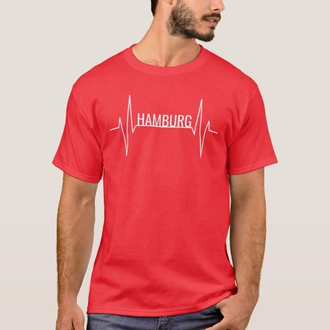 Camiseta Amigo do ritmo da cidade hanseática de Hamburgo (Frente)