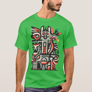 Camiseta amigo estilo abstrato bird tiki