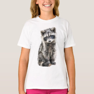Camiseta Amigo Florestal de Guaxinim Fofinho e Felpudo para
