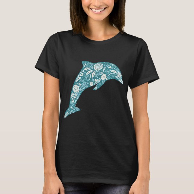 Camiseta Amigo Golfinho Floral (Frente)