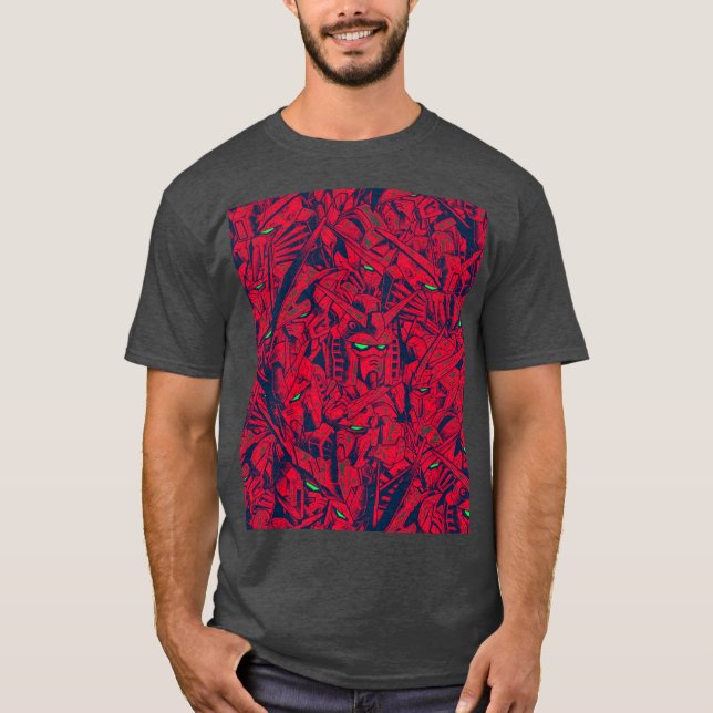 Camiseta Amigo Gundam Camo Magenta (Frente)