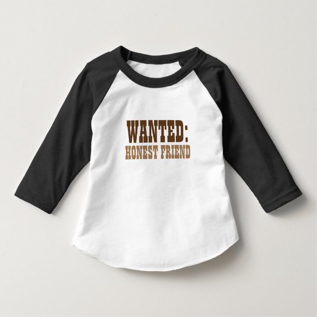 Camiseta Amigo Honesto Toddler Raglan (Frente)